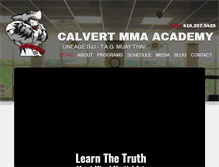 Tablet Screenshot of calvertmma.com